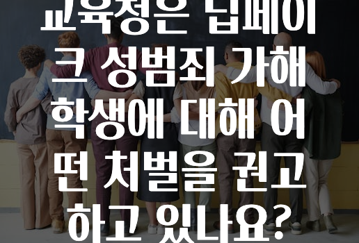 교육청은 딥페이크 성범죄 가해 학생에 대해 어떤 처벌을 권고하고 있나요?