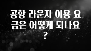 공항 라운지 이용 요금은 어떻게 되나요?