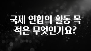 국제 연합의 활동 목적은 무엇인가요?