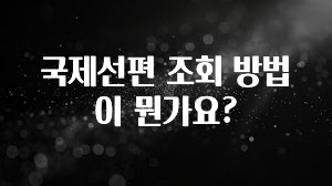 국제선편 조회 방법이 뭔가요?