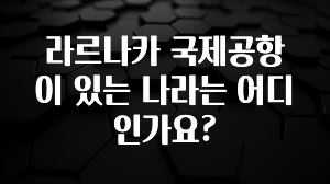 라르나카 국제공항이 있는 나라는 어디인가요?