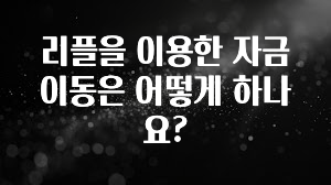 리플을 이용한 자금이동은 어떻게 하나요?