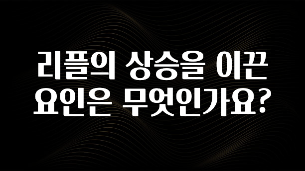 리플의 상승을 이끈 요인은 무엇인가요?