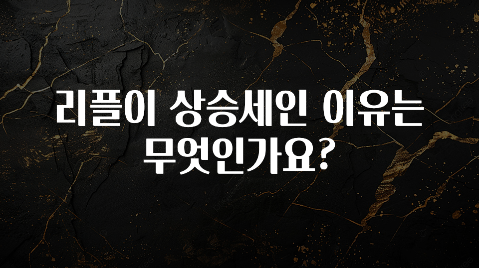 리플이 상승세인 이유는 무엇인가요?