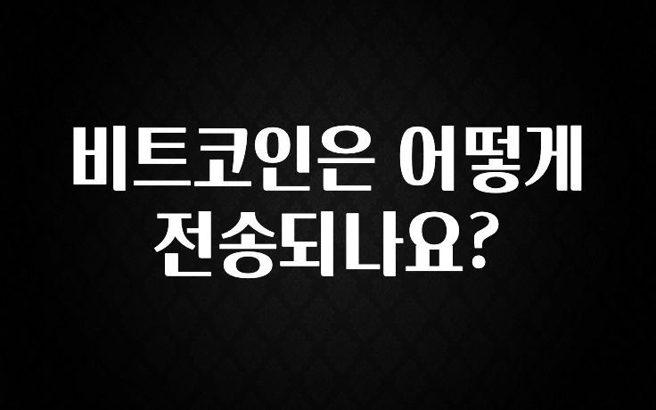 비트코인은 어떻게 전송되나요?