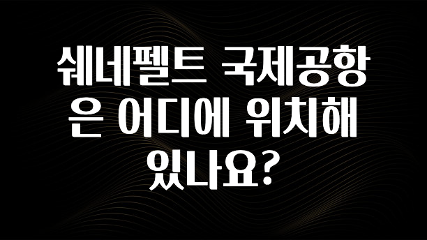 쉐네펠트 국제공항은 어디에 위치해 있나요?