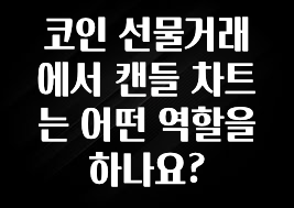 코인 선물거래에서 캔들 차트는 어떤 역할을 하나요?