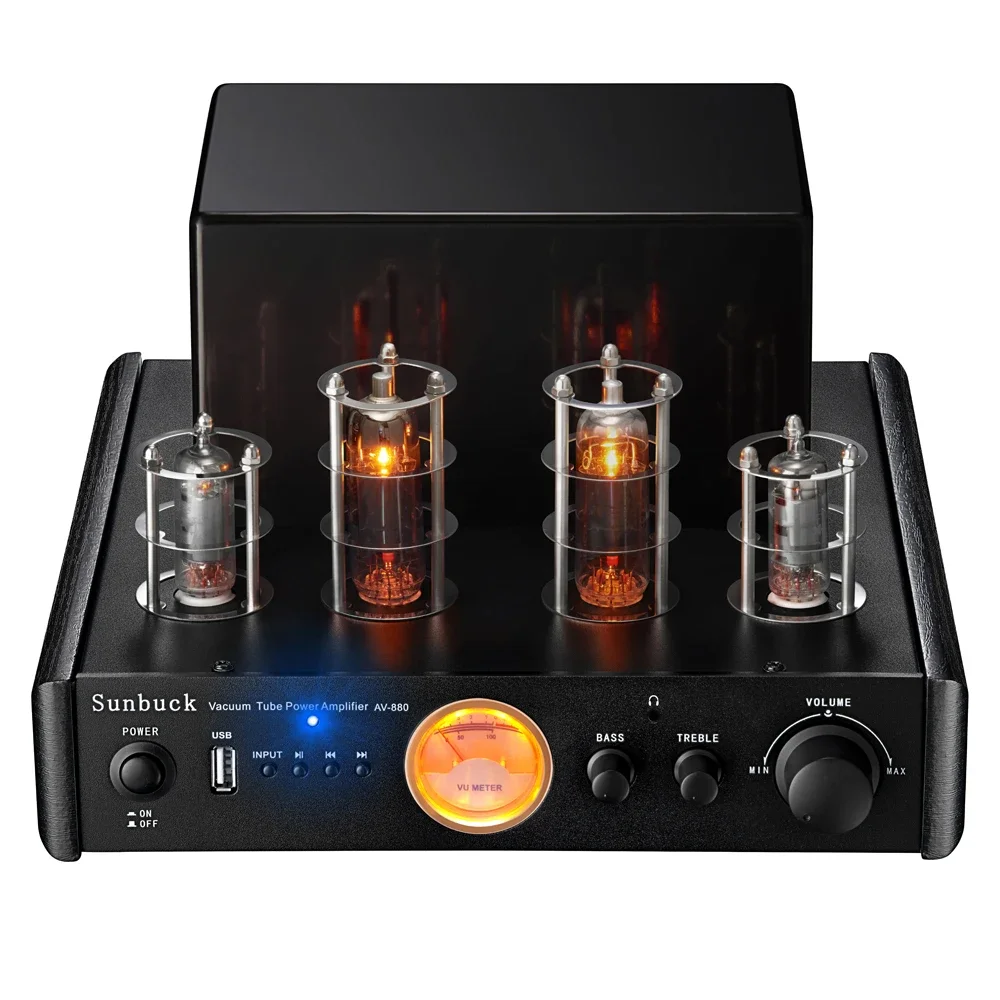 AIYIMA SMSL 2.1 스테레오 35W 섬유 동축 USB 블루투스 헤드폰 6P1 튜브 증폭기 6K4 HiFi 진공관 오디오 증폭기
