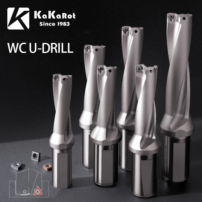 KaKarot WC 시리즈 드릴 바이트 금속 드릴 바이트 인서 드릴 13mm-50mm 깊이 2D 3D 4D 인덱서블 U 드릴 기계