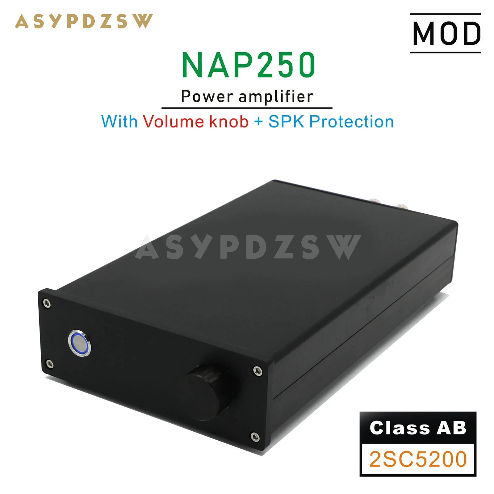 NAP250 MOD 2SC5200 SPK 보호 기능이 있는 영국 NAIM 회로의 미니 스테레오 전력 증폭기 베이스 80W+80W 8R