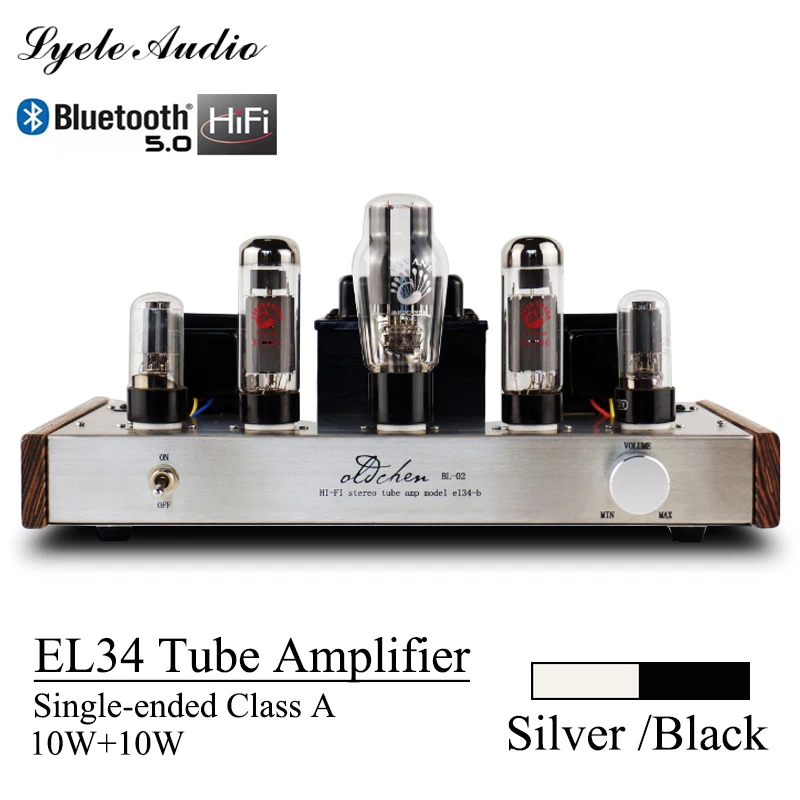 Oldchen El34 진공관 증폭기 클래스 A Hifi 사운드 증폭기 고전력 10w 홈 시어터 Bluetooth 5.0 하이 엔드 홈 앰프