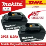 2025 Makita BL1860 BL1850B BL1850 BL1840 BL1830 드라이버 배터리 및 충전기 18v 교체 전동 공구 배터리.