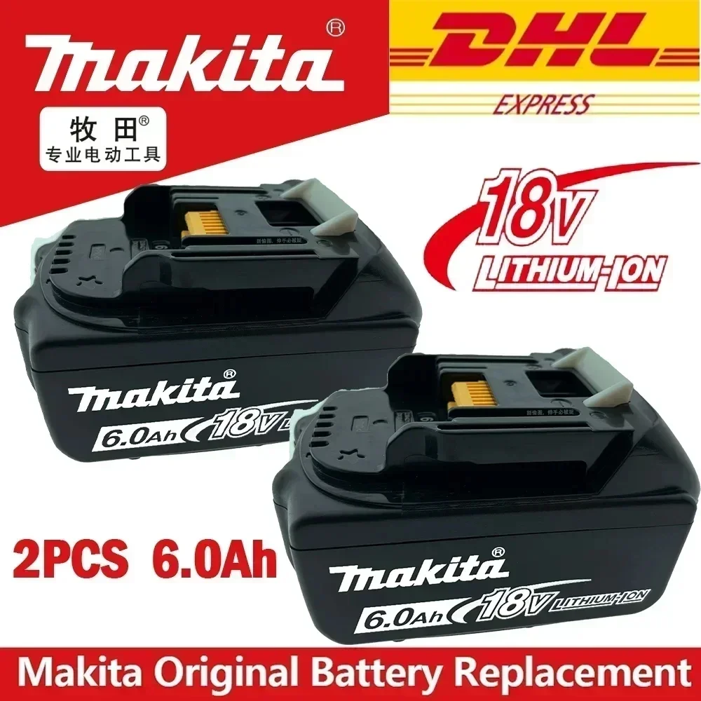 2025 Makita BL1860 BL1850B BL1850 BL1840 BL1830 드라이버 배터리 및 충전기 18v 교체 전동 공구 배터리.