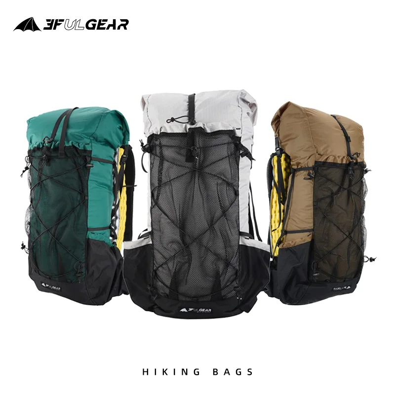 3F UL GEAR QiDian 하이킹 배낭 40+16L 야외 방수 등산 가방 Qi Dian 초경량 팩 트레킹 남성 여성