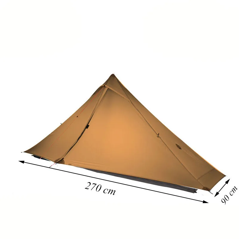 2021 새 버전 FLAME'S CREED Lanshan 1 Pro 텐트 3/4 시즌 230*90*125cm 2면 20d Silnylon 1인 경량 캠핑 텐트