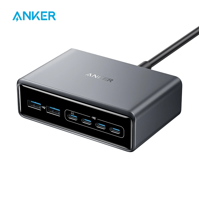 앵커 프라임 충전기 200W 6포트 GaN 충전 스테이션 USB-C PD 데스크탑 충전기